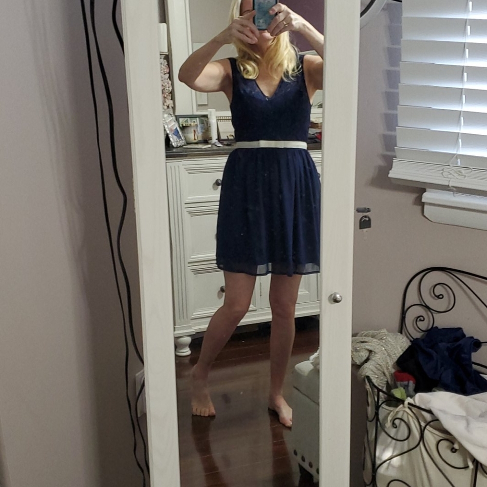Navy Blue Party Dress